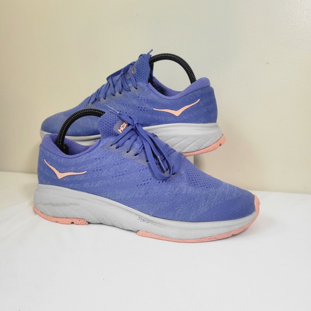 Hoka One One Cavu 3 Purple Coral Running Shoes Womens 9 11220F Sneaker